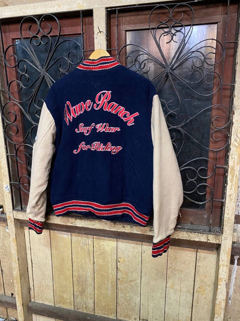 Other Vintage Wave Ranch Surfing Wool Hip Hop Varsity Jacket Size US M / EU 48-50 / 2 - 2 Thumbnail