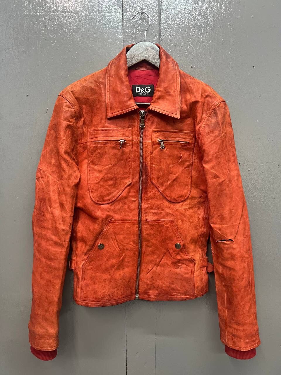 Dolce & Gabbana RARE🔥DOLCE & GABBANA LEATHER BIKER JACKET Size US S / EU 44-46 / 1 - 1 Thumbnail