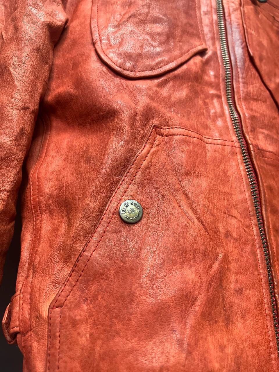 Dolce & Gabbana RARE🔥DOLCE & GABBANA LEATHER BIKER JACKET Size US S / EU 44-46 / 1 - 10 Thumbnail