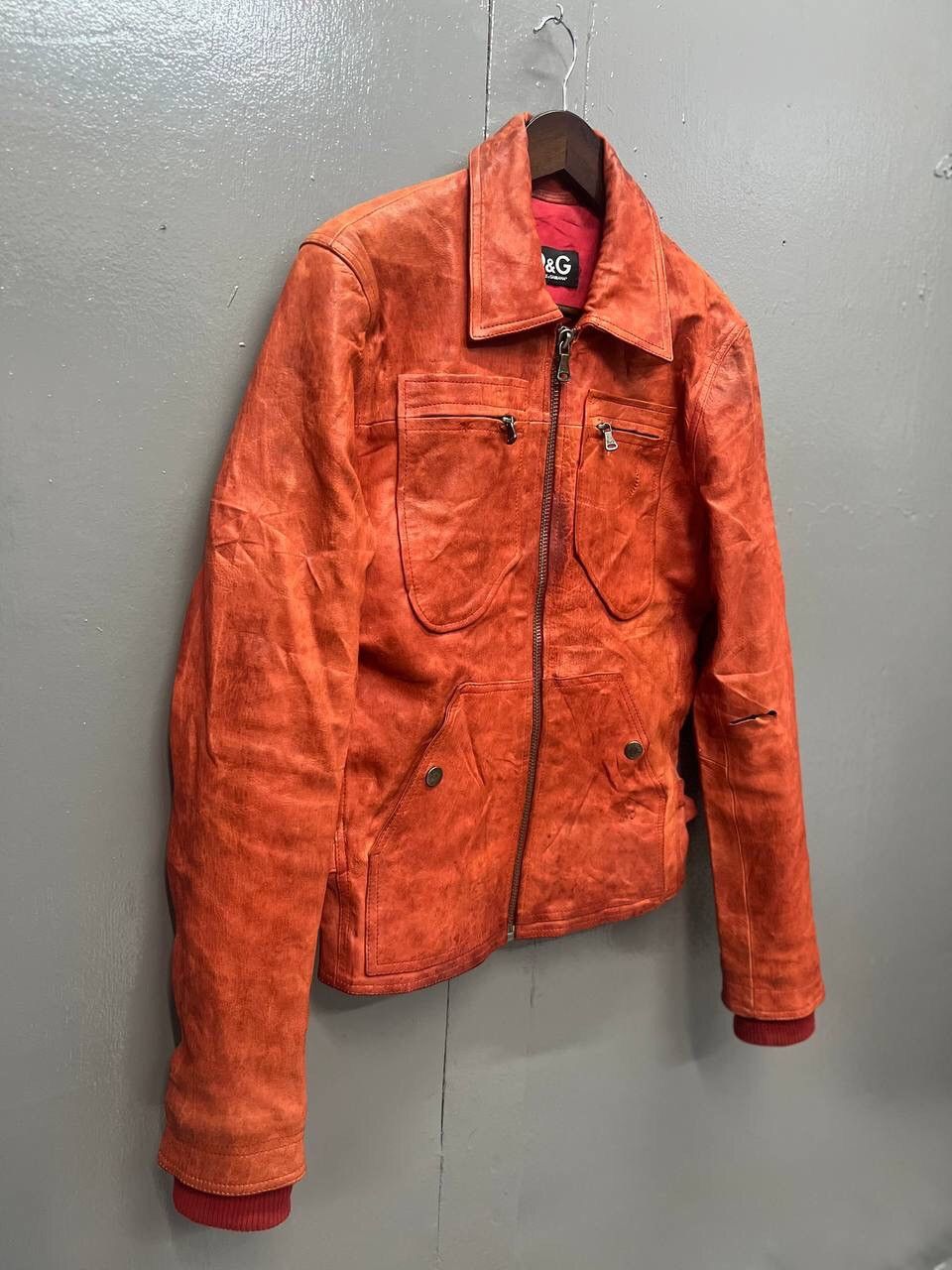 Dolce & Gabbana RARE🔥DOLCE & GABBANA LEATHER BIKER JACKET Size US S / EU 44-46 / 1 - 2 Thumbnail