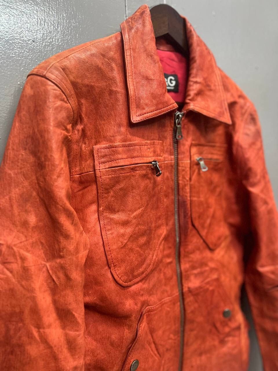 Dolce & Gabbana RARE🔥DOLCE & GABBANA LEATHER BIKER JACKET Size US S / EU 44-46 / 1 - 5 Thumbnail