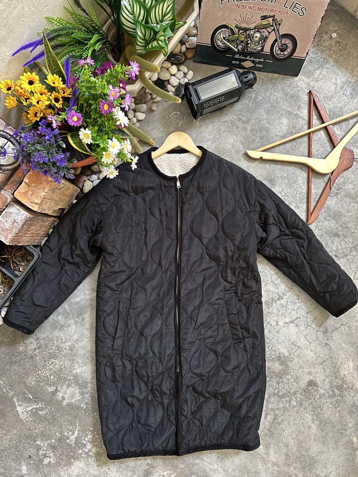 VINTAGE 🖤 American Holic Deep Pile Sherpa Riversible Jacket