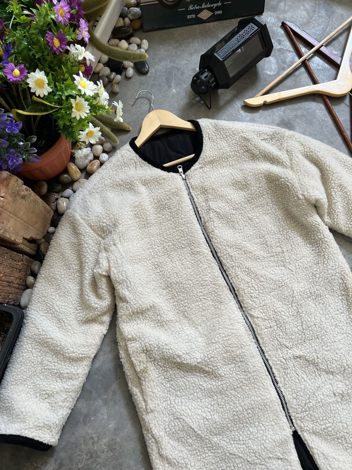 VINTAGE 🖤 American Holic Deep Pile Sherpa Riversible Jacket