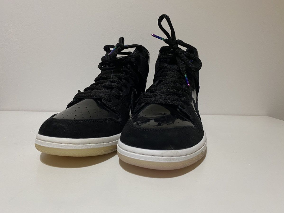 Nike Nike Sb Zoom Dunk High Pro Iridescent Black/Black-White Size US 12 / EU 45 - 2 Thumbnail