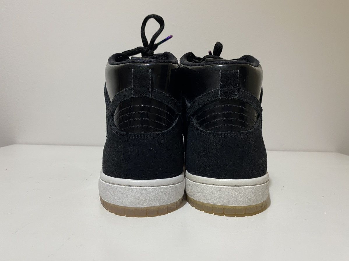 Nike Nike Sb Zoom Dunk High Pro Iridescent Black/Black-White Size US 12 / EU 45 - 4 Thumbnail
