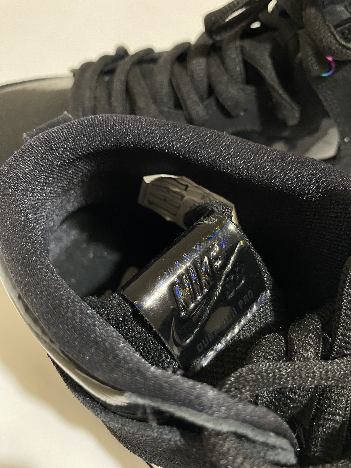 Nike Nike Sb Zoom Dunk High Pro Iridescent Black/Black-White Size US 12 / EU 45 - 10 Thumbnail