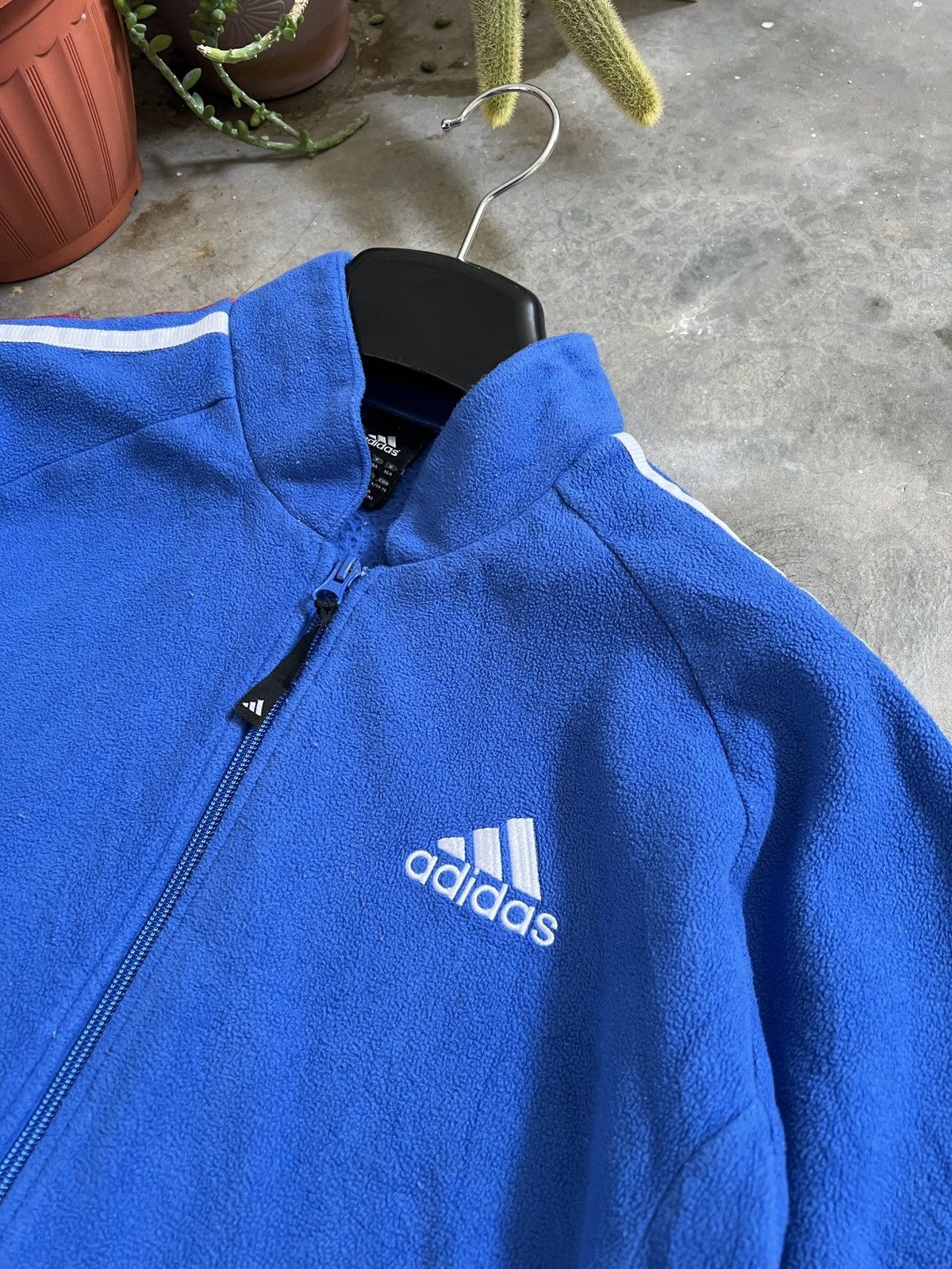 Adidas × Vintage STEALS 💙 Adidas 3 Stripes Fleece Jacket Size US M / EU 48-50 / 2 - 9 Thumbnail