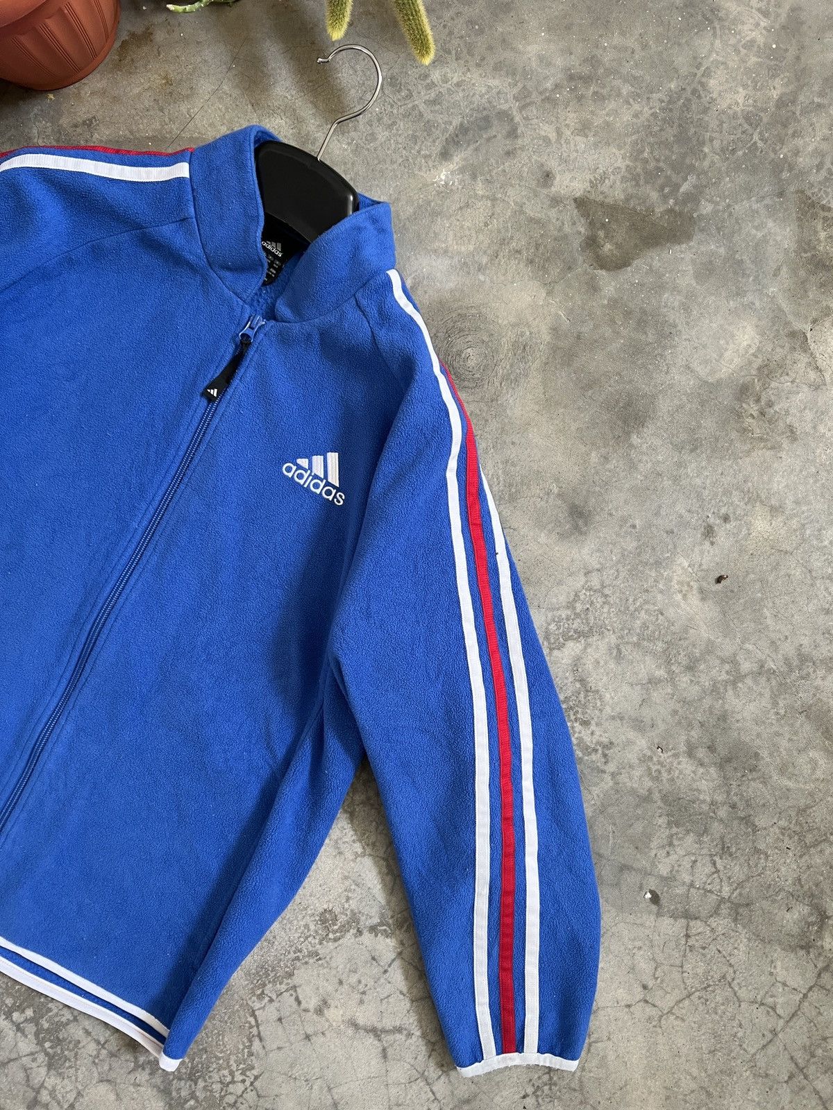 Adidas × Vintage STEALS 💙 Adidas 3 Stripes Fleece Jacket Size US M / EU 48-50 / 2 - 12 Thumbnail