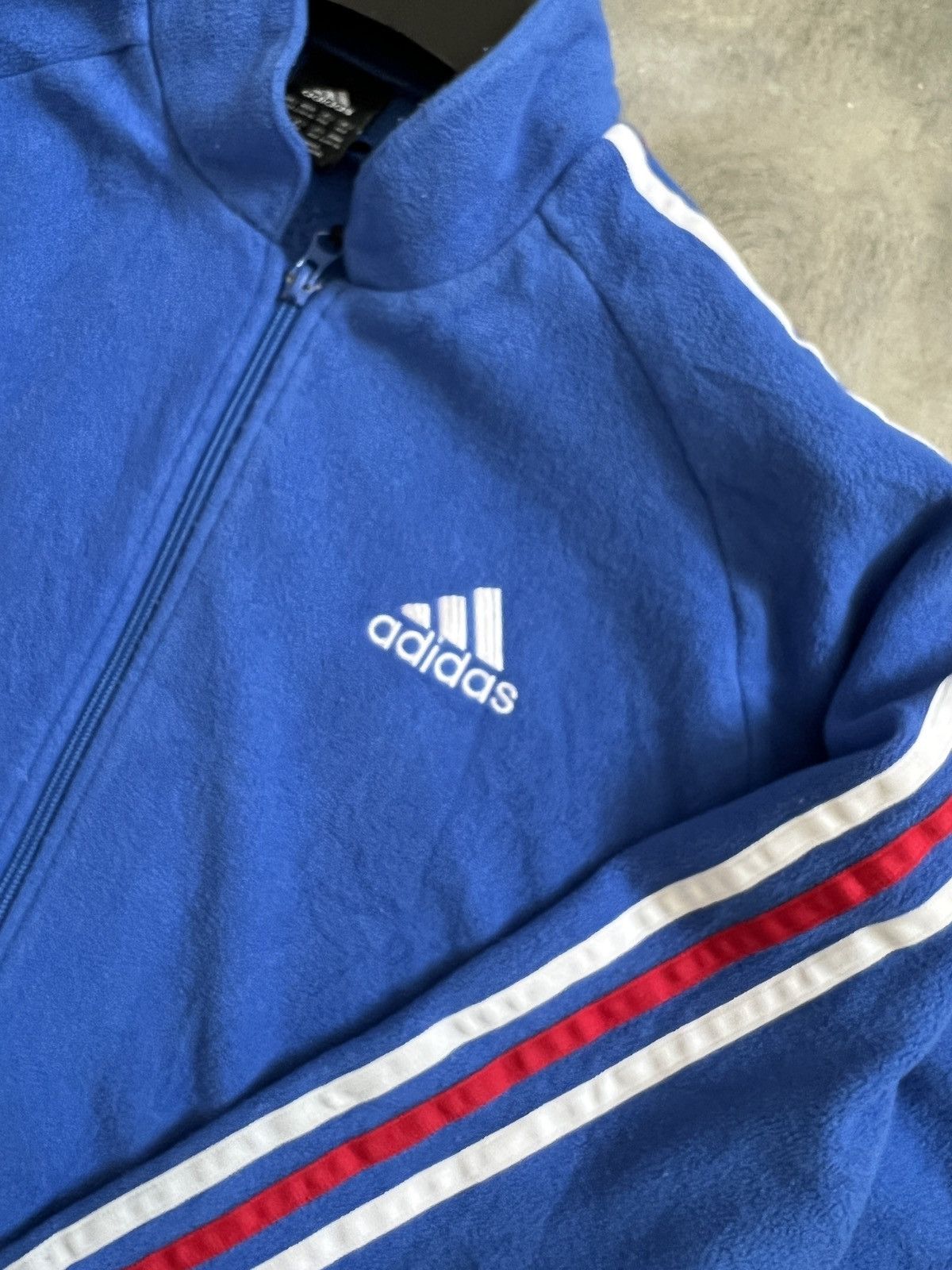 Adidas × Vintage STEALS 💙 Adidas 3 Stripes Fleece Jacket Size US M / EU 48-50 / 2 - 14 Thumbnail