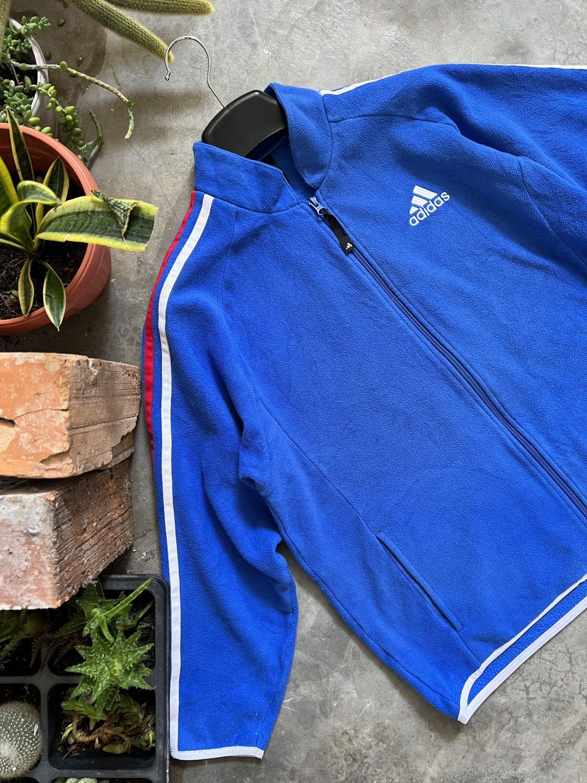 Adidas × Vintage STEALS 💙 Adidas 3 Stripes Fleece Jacket Size US M / EU 48-50 / 2 - 2 Thumbnail