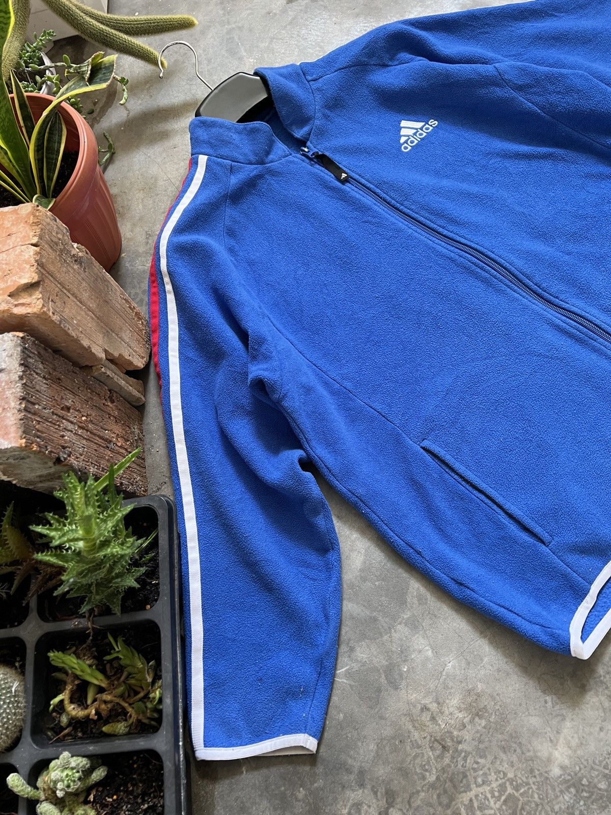 Adidas × Vintage STEALS 💙 Adidas 3 Stripes Fleece Jacket Size US M / EU 48-50 / 2 - 8 Thumbnail