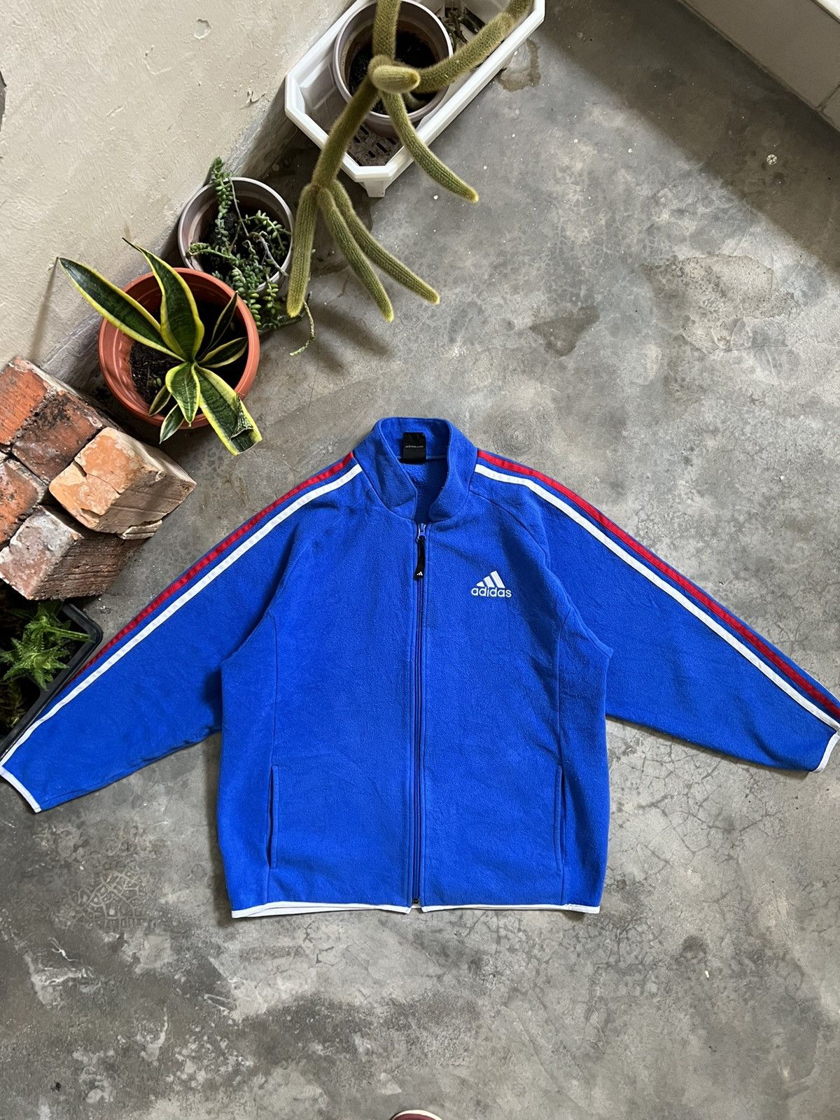 Adidas × Vintage STEALS 💙 Adidas 3 Stripes Fleece Jacket Size US M / EU 48-50 / 2 - 3 Thumbnail