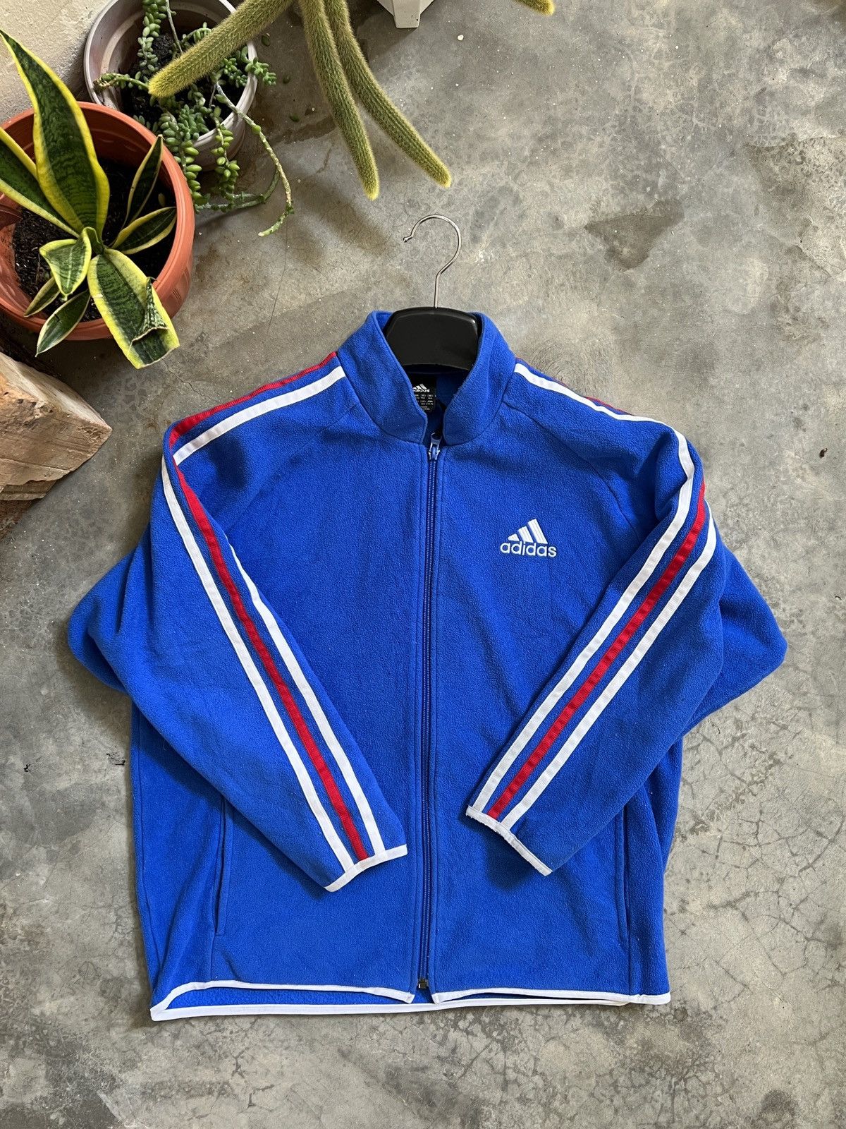 Adidas × Vintage STEALS 💙 Adidas 3 Stripes Fleece Jacket Size US M / EU 48-50 / 2 - 11 Thumbnail