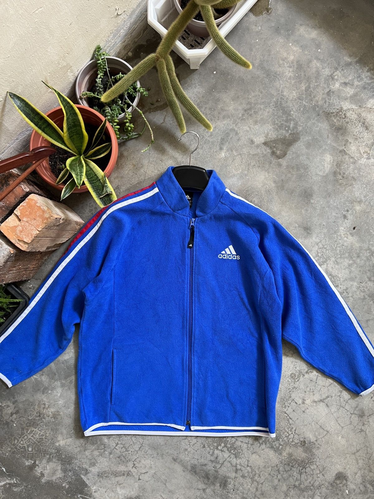 Adidas × Vintage STEALS 💙 Adidas 3 Stripes Fleece Jacket Size US M / EU 48-50 / 2 - 1 Thumbnail