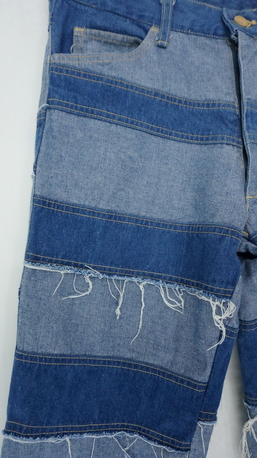 Japanese Brand 🔥Dope Flare🔥 Japan Custom Patchwork Jeans Hagi Style Size US 31 - 5 Thumbnail