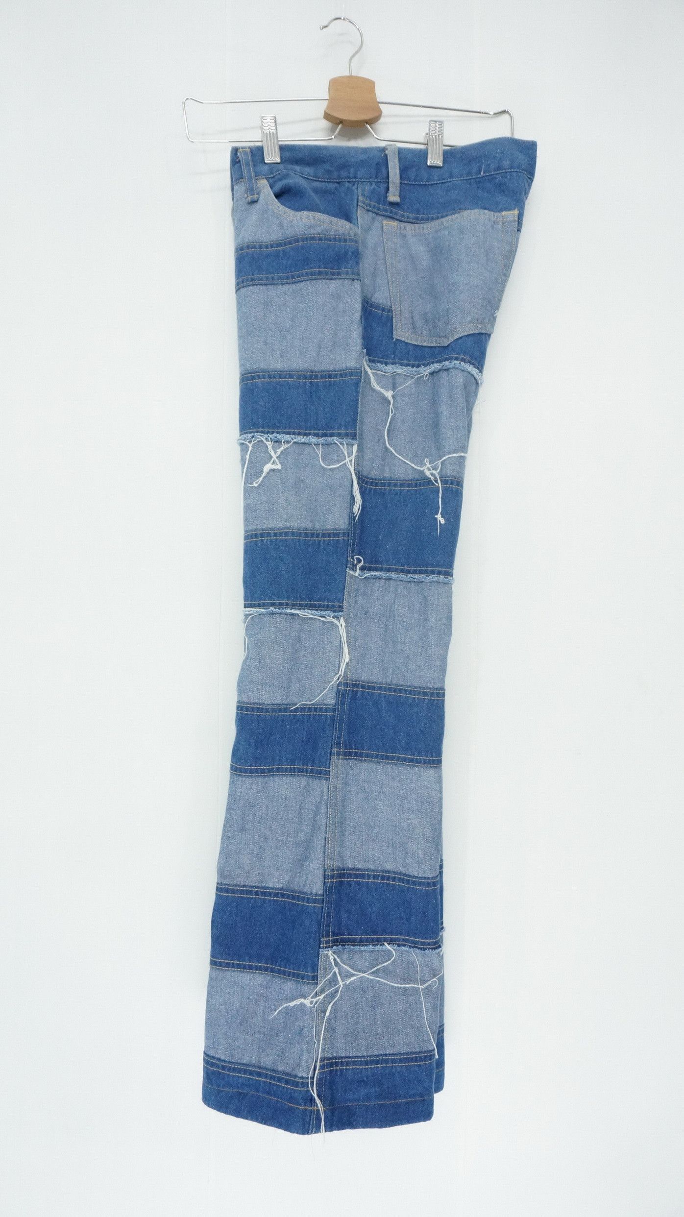 Japanese Brand 🔥Dope Flare🔥 Japan Custom Patchwork Jeans Hagi Style Size US 31 - 4 Thumbnail