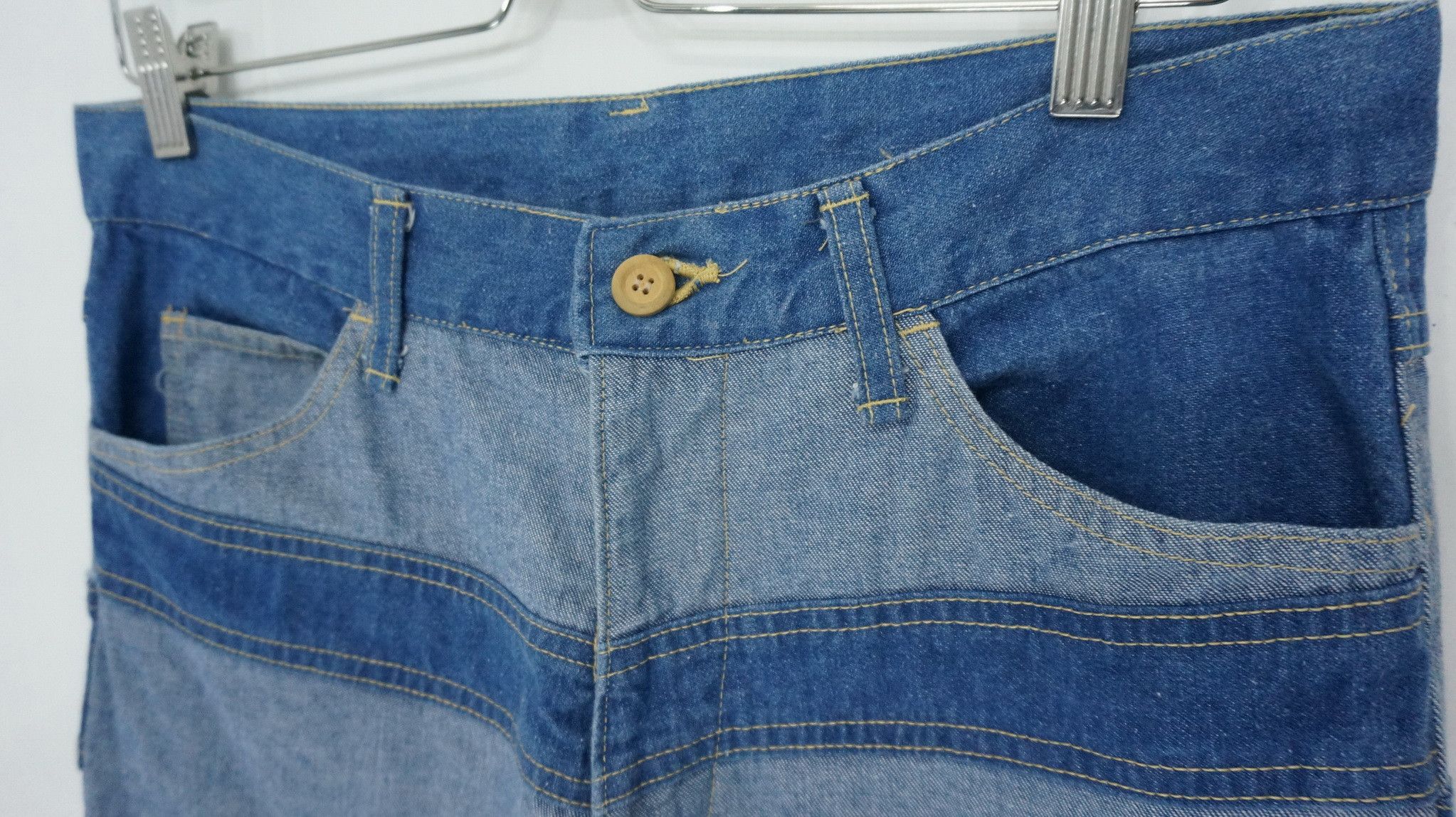 Japanese Brand 🔥Dope Flare🔥 Japan Custom Patchwork Jeans Hagi Style Size US 31 - 8 Thumbnail