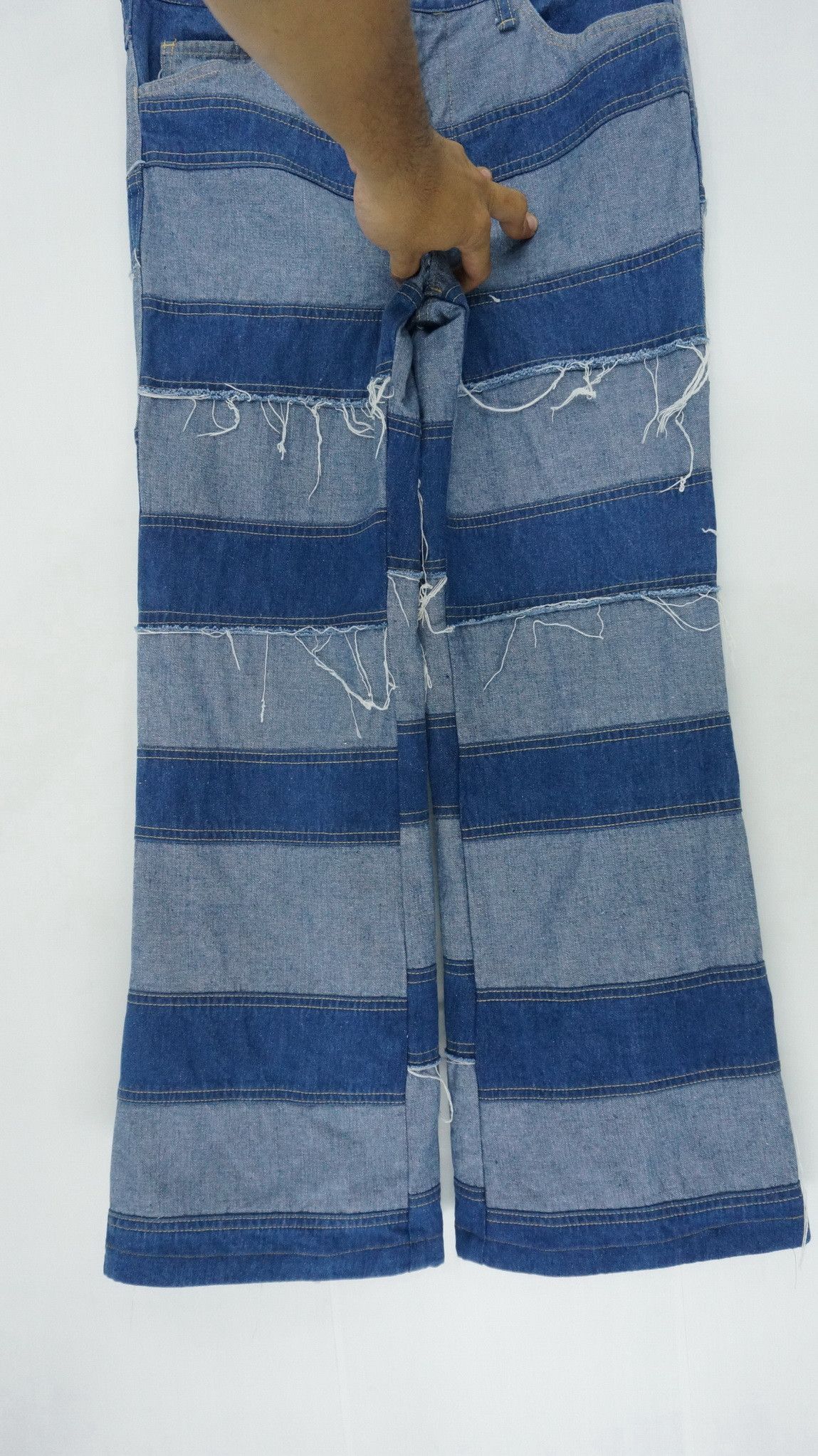 Japanese Brand 🔥Dope Flare🔥 Japan Custom Patchwork Jeans Hagi Style Size US 31 - 7 Thumbnail