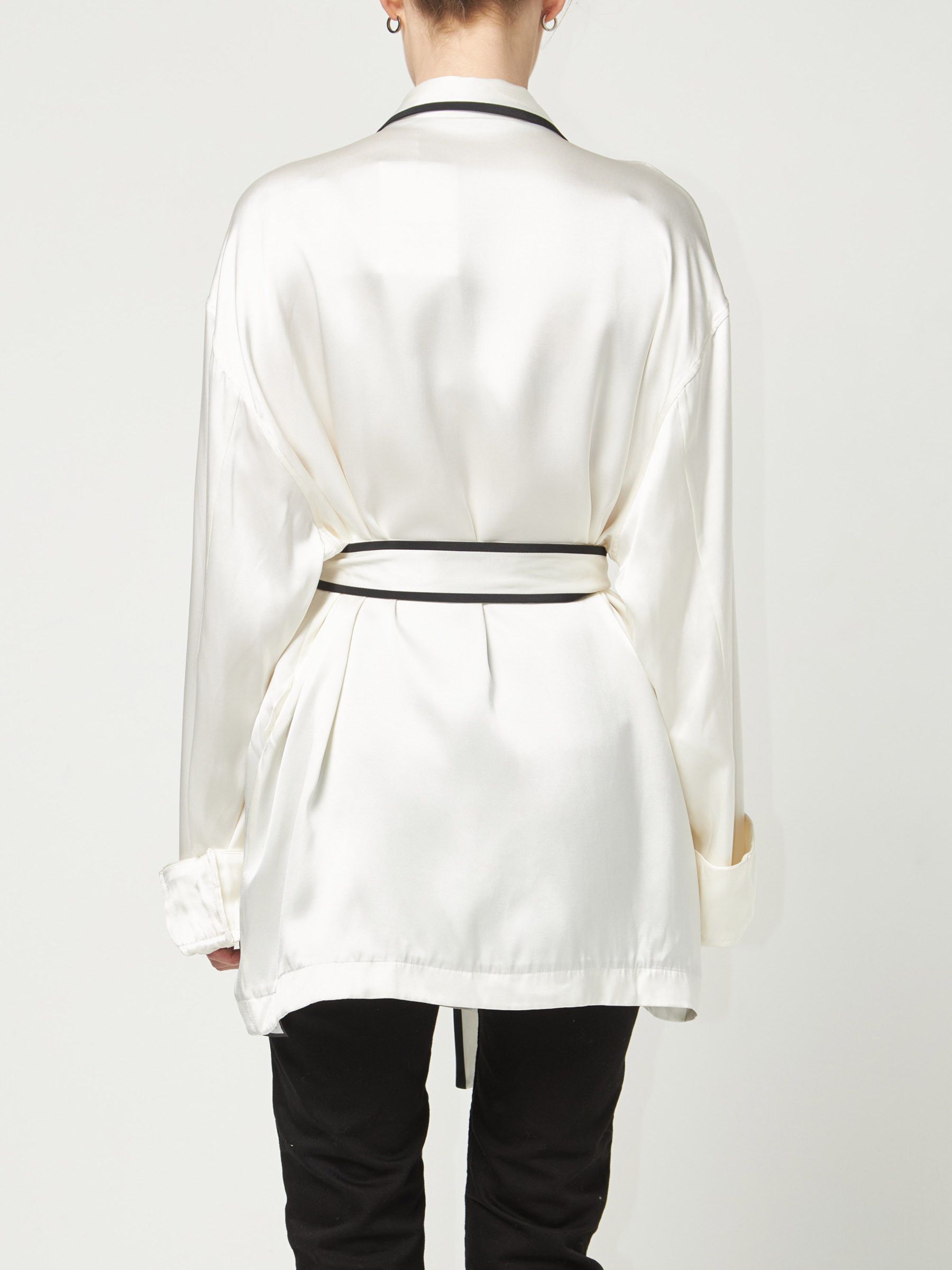 Haider Ackermann Ivory Pyjama Shirt Size US S / EU 44-46 / 1 - 8 Thumbnail