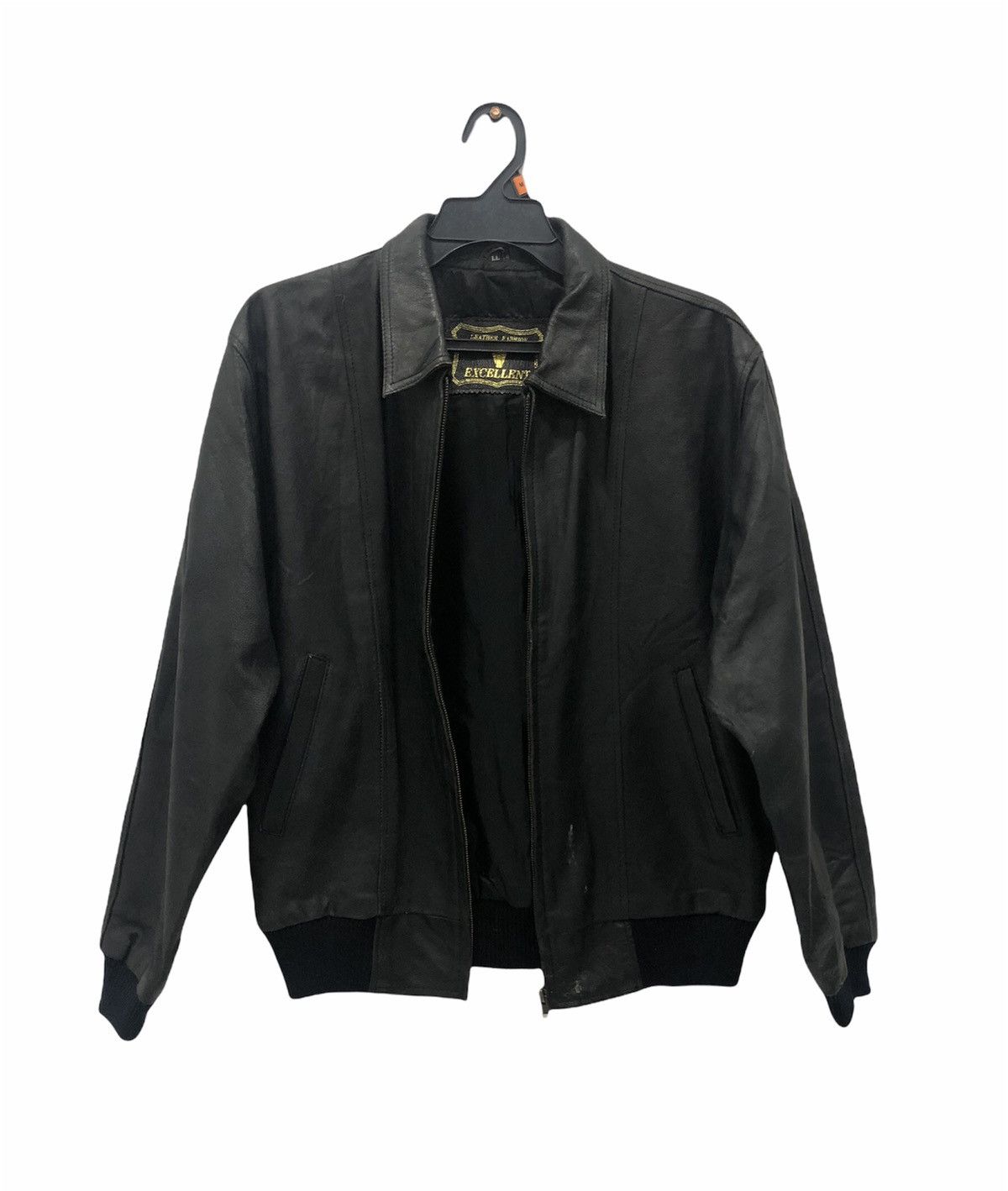 Vintage vintage leather fashion excellent jacket Size US L / EU 52-54 / 3 - 3 Thumbnail
