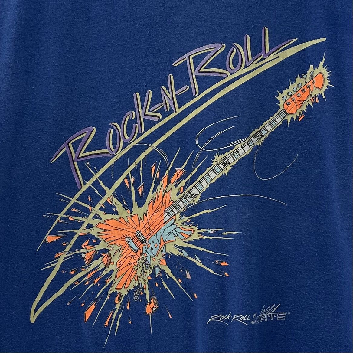 Vintage Vintage 80s Rock N Roll T-Shirt Paper Thin Size US XL / EU 56 / 4 - 2 Thumbnail