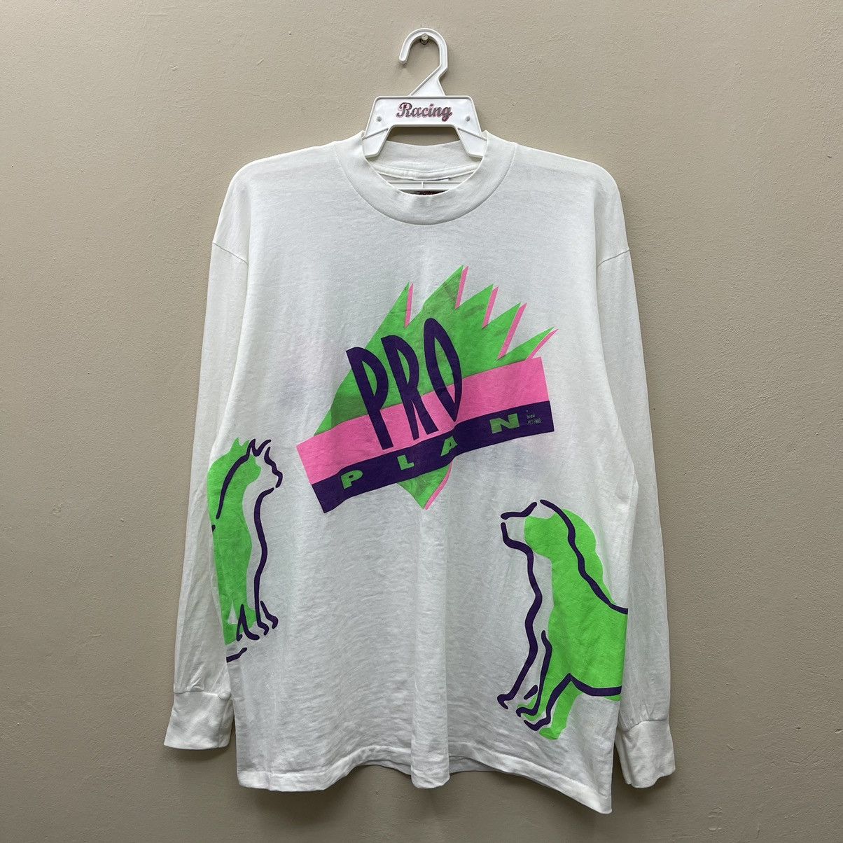 Other Vintage 90s Loud Neon Graphic Purina Pro Plan Dog Cat Foot Size US L / EU 52-54 / 3 - 1 Thumbnail