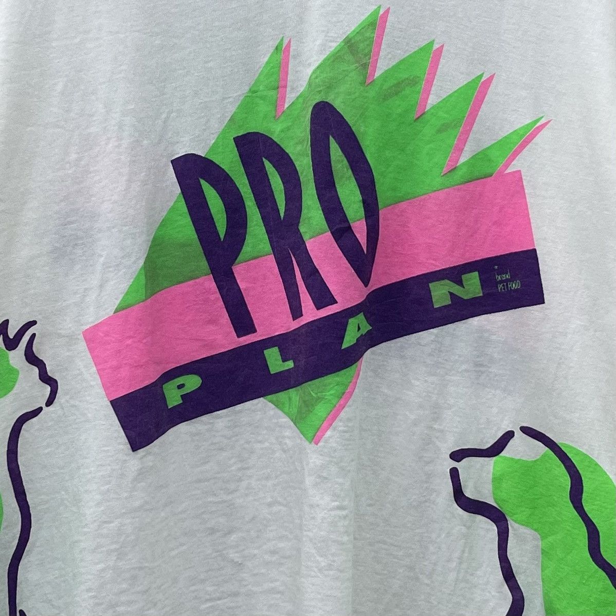Other Vintage 90s Loud Neon Graphic Purina Pro Plan Dog Cat Foot Size US L / EU 52-54 / 3 - 4 Thumbnail