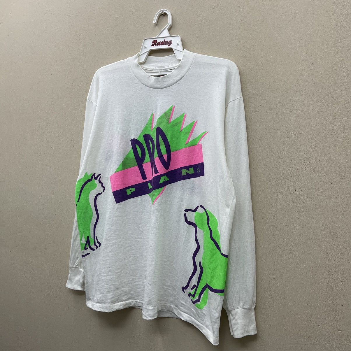 Other Vintage 90s Loud Neon Graphic Purina Pro Plan Dog Cat Foot Size US L / EU 52-54 / 3 - 6 Thumbnail