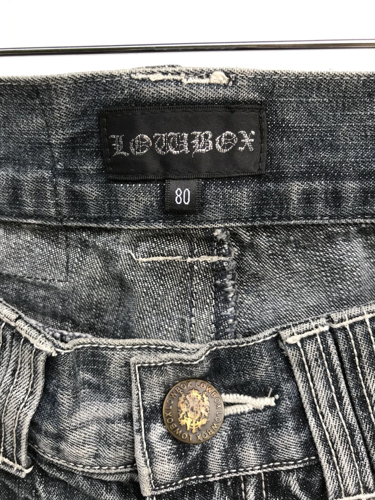 Japanese Brand Japanese Brand Lowbox Distressed Ripped Bleached Acid Wash Size US 30 / EU 46 - 6 Thumbnail