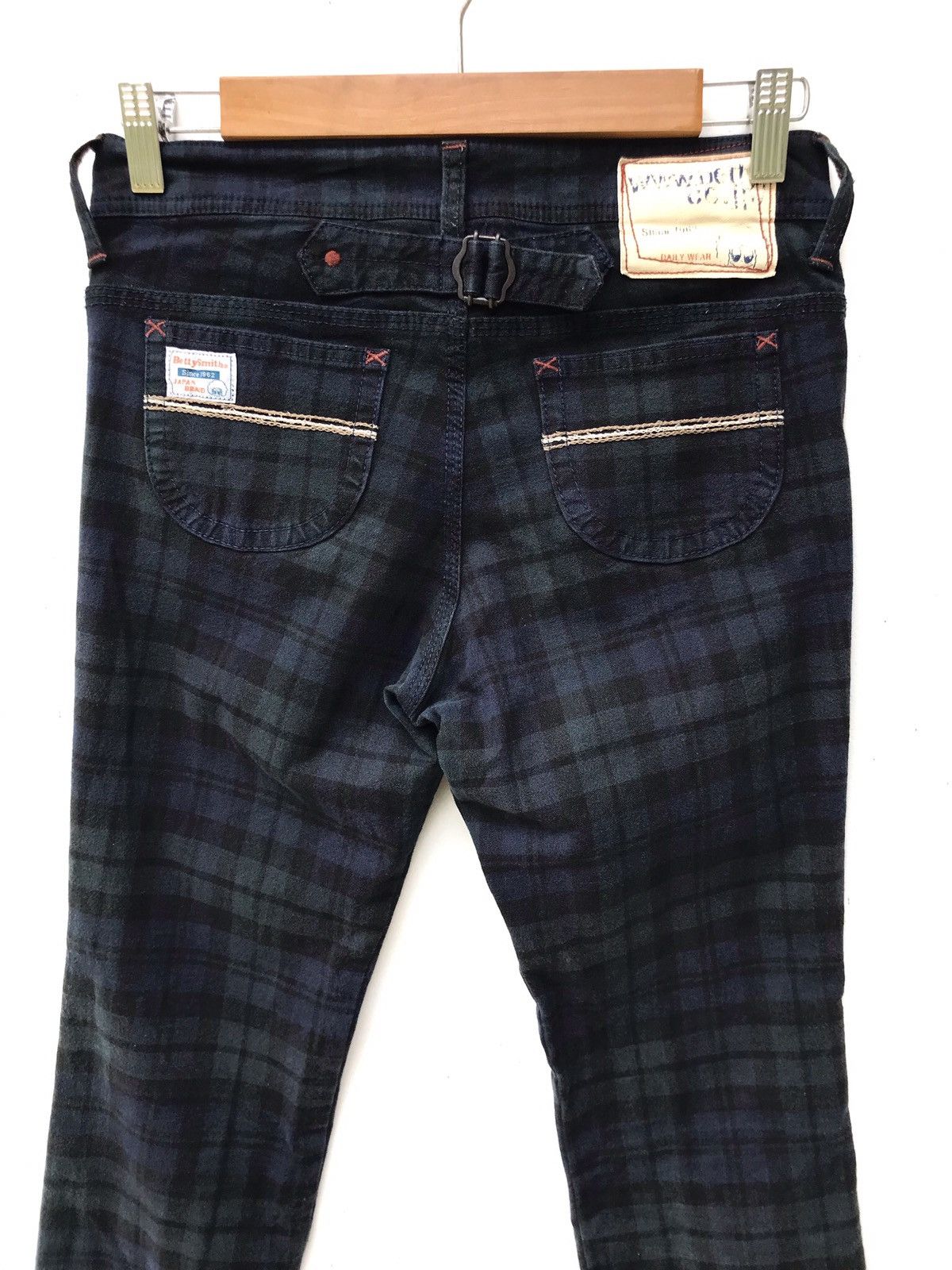 Designer × Japanese Brand Betty Smiths Checked Slim Fit Trousers Pants Size US 28 / EU 44 - 2 Thumbnail