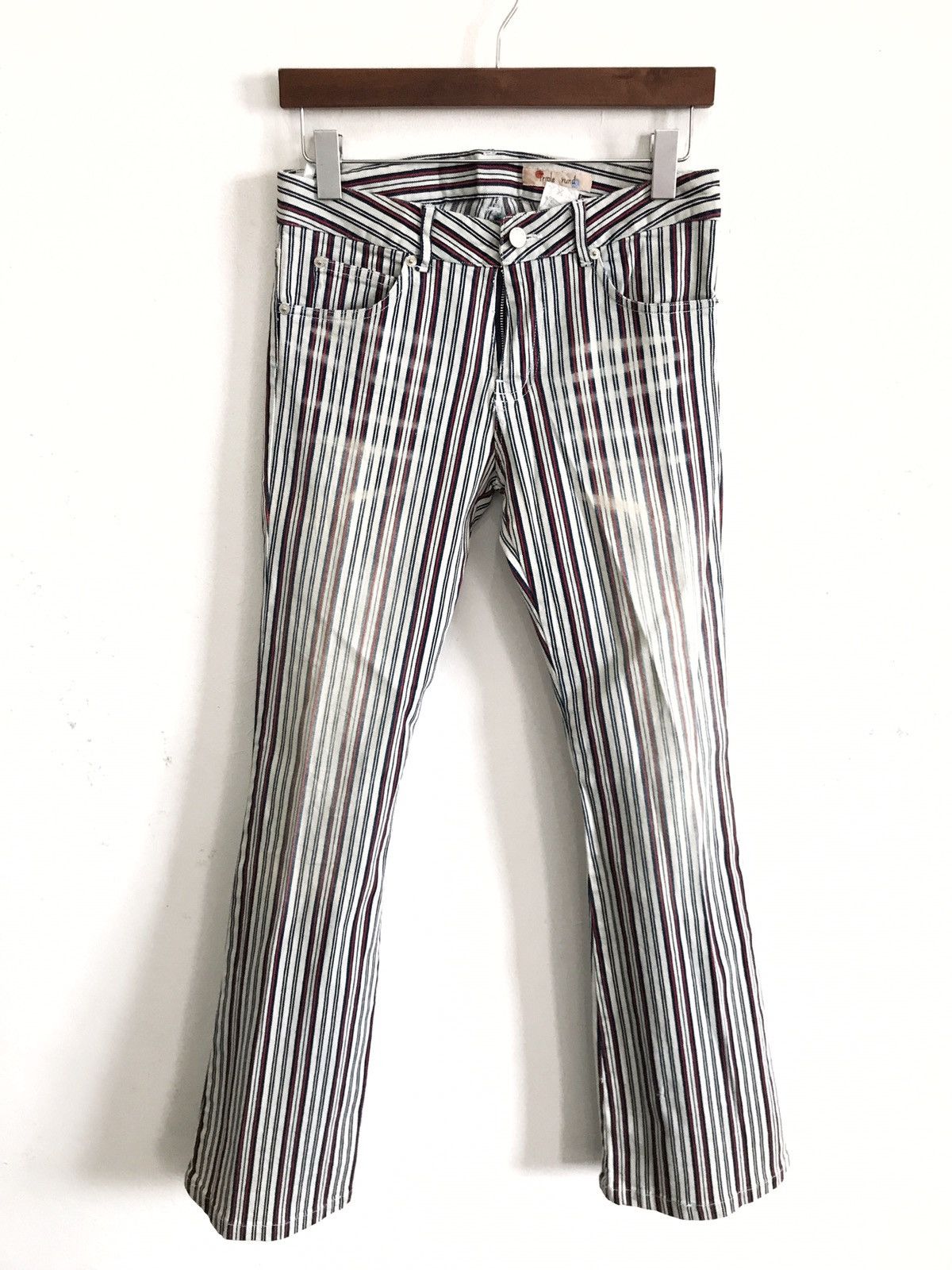 Designer × Japanese Brand Japanese Designer Jeans Triple Yund Stripes Pants Size US 29 - 1 Thumbnail
