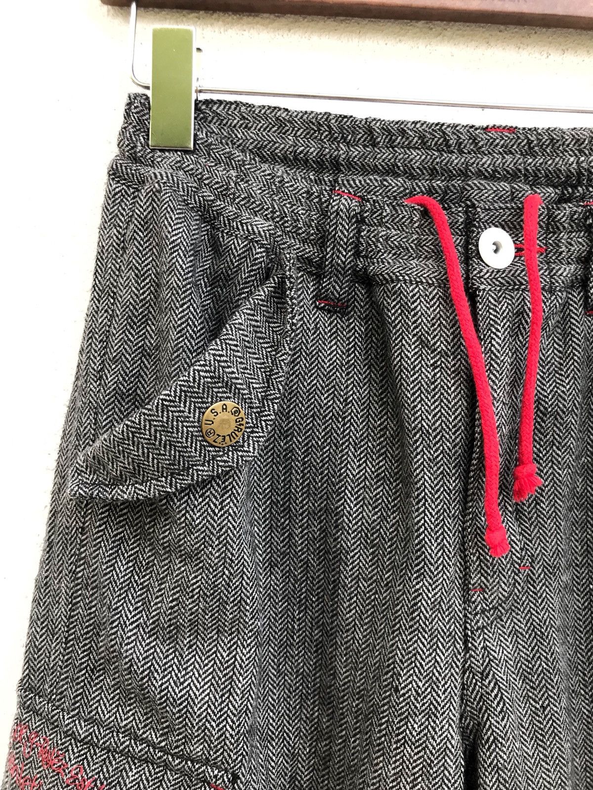 Japanese Brand Japanese Brand G-RULEZ Studio Herringbone Wool Cargo Pants Size US 28 / EU 44 - 5 Thumbnail
