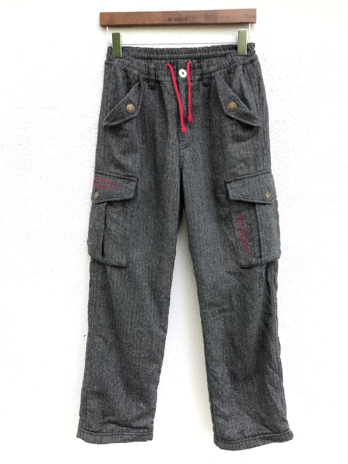 Japanese Brand Japanese Brand G-RULEZ Studio Herringbone Wool Cargo Pants Size US 28 / EU 44 - 1 Thumbnail