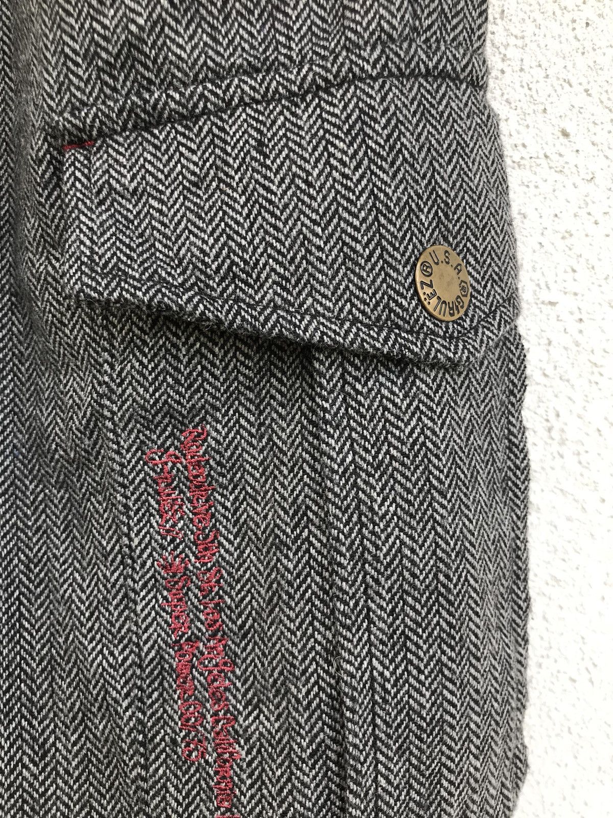 Japanese Brand Japanese Brand G-RULEZ Studio Herringbone Wool Cargo Pants Size US 28 / EU 44 - 11 Thumbnail