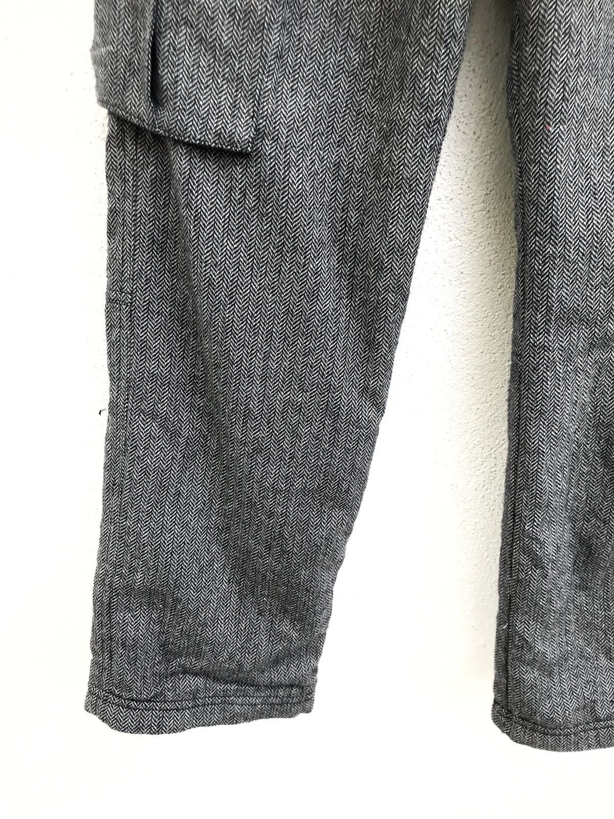 Japanese Brand Japanese Brand G-RULEZ Studio Herringbone Wool Cargo Pants Size US 28 / EU 44 - 6 Thumbnail
