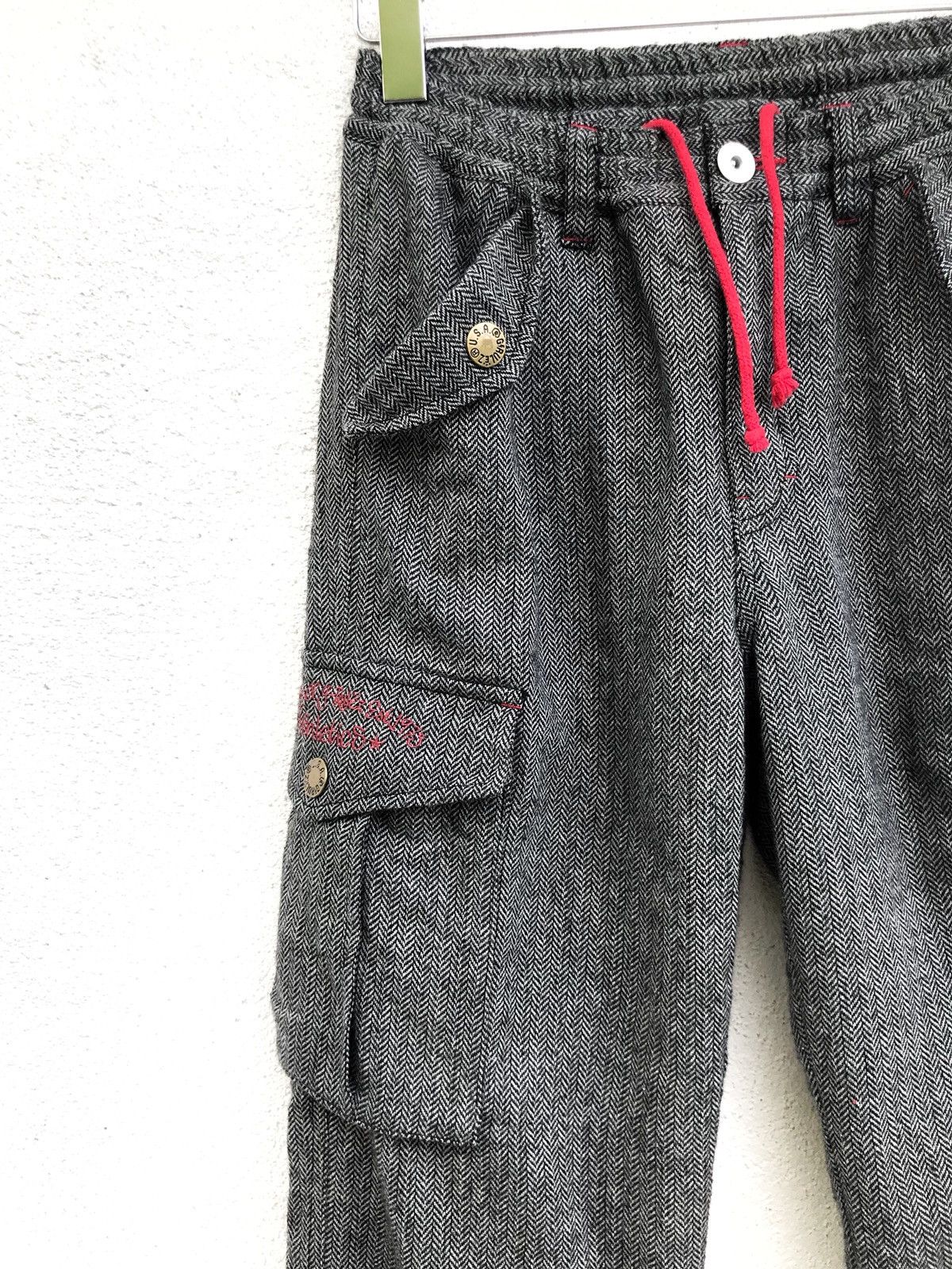 Japanese Brand Japanese Brand G-RULEZ Studio Herringbone Wool Cargo Pants Size US 28 / EU 44 - 3 Thumbnail