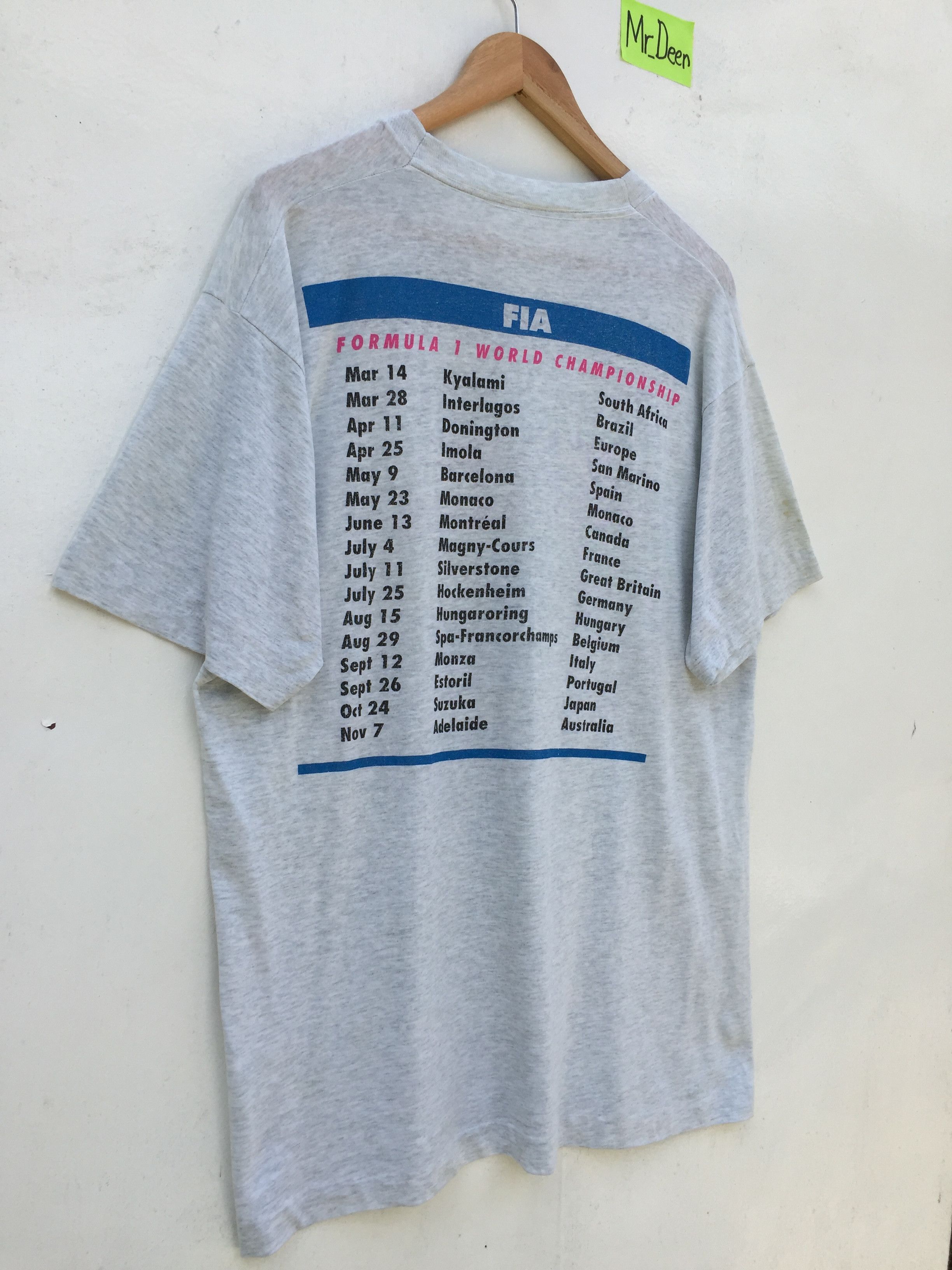Formula 1 Vtg 90's Formula OneF1 GrandPrix World Champion CANADA Tee Size US M / EU 48-50 / 2 - 9 Thumbnail