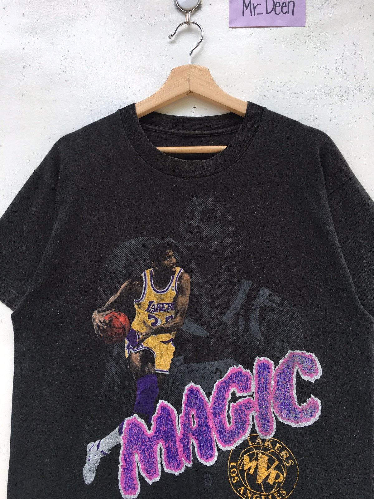NBA Vintage 90s Los Angeles LAKERS Magic Johnson T-Shirt Size US M / EU 48-50 / 2 - 5 Thumbnail
