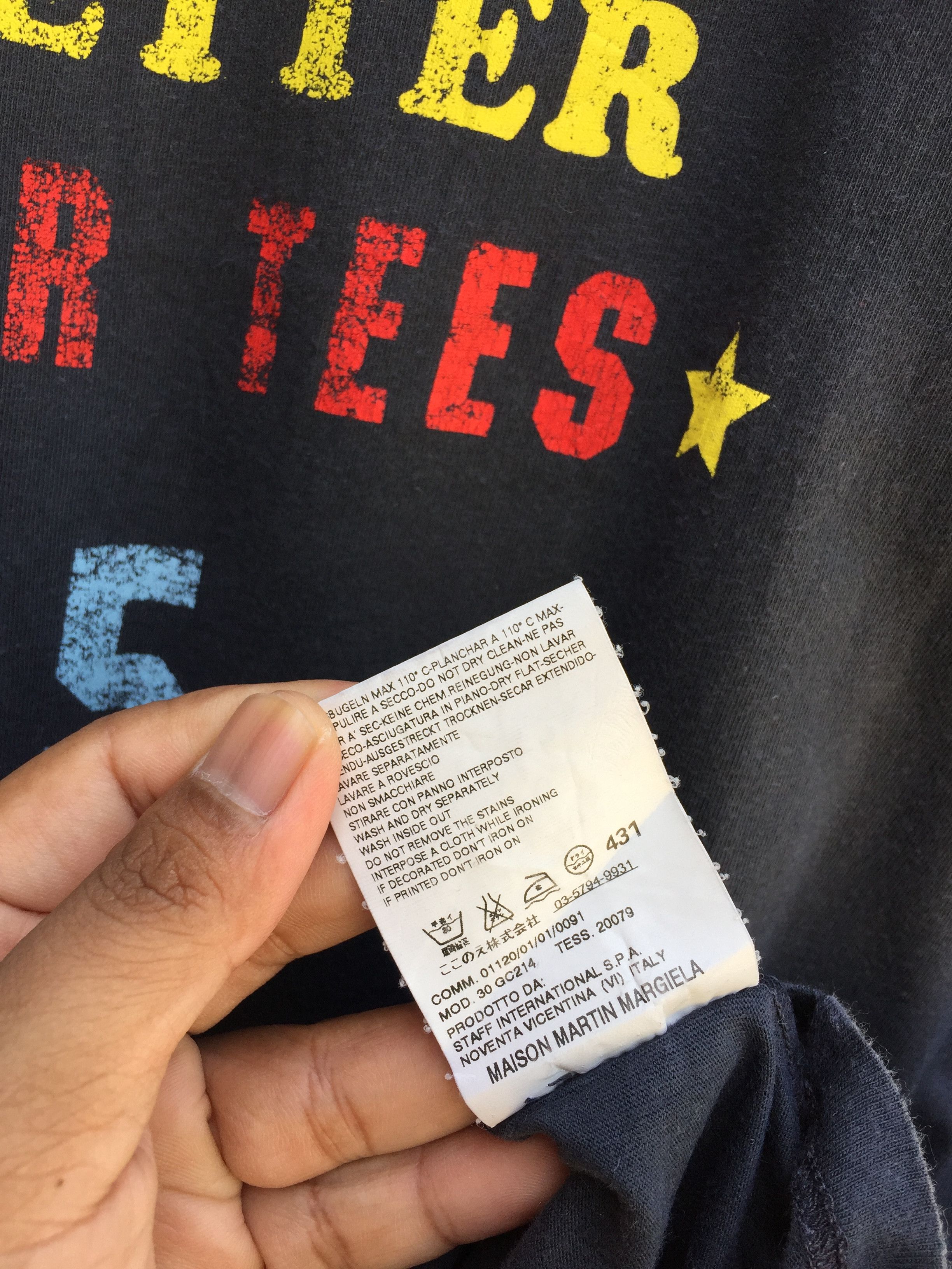Maison Margiela RARE Maison Martin Margiela One Dollar A letter Color Tee Size US M / EU 48-50 / 2 - 7 Thumbnail