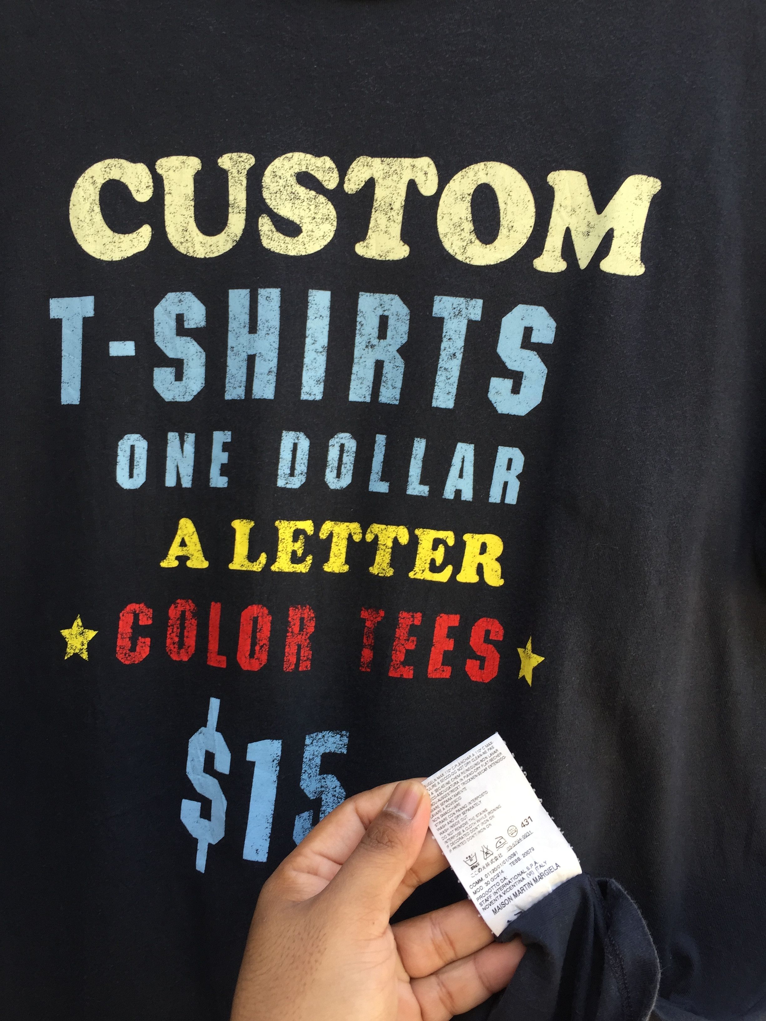 Maison Margiela RARE Maison Martin Margiela One Dollar A letter Color Tee Size US M / EU 48-50 / 2 - 6 Thumbnail