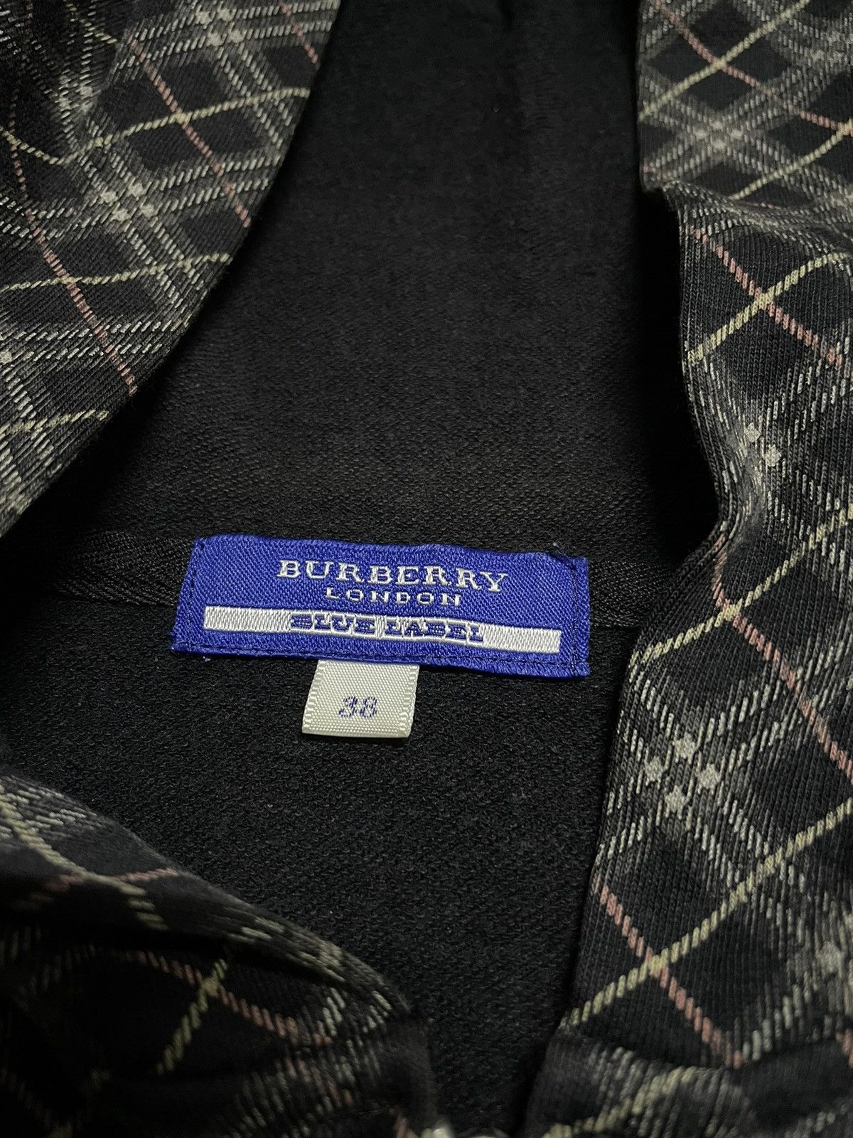 Burberry × Designer × Vintage 💥BURBERRYS Checkered Side Logo Zipper Hoodie Size M / US 6-8 / IT 42-44 - 2 Thumbnail