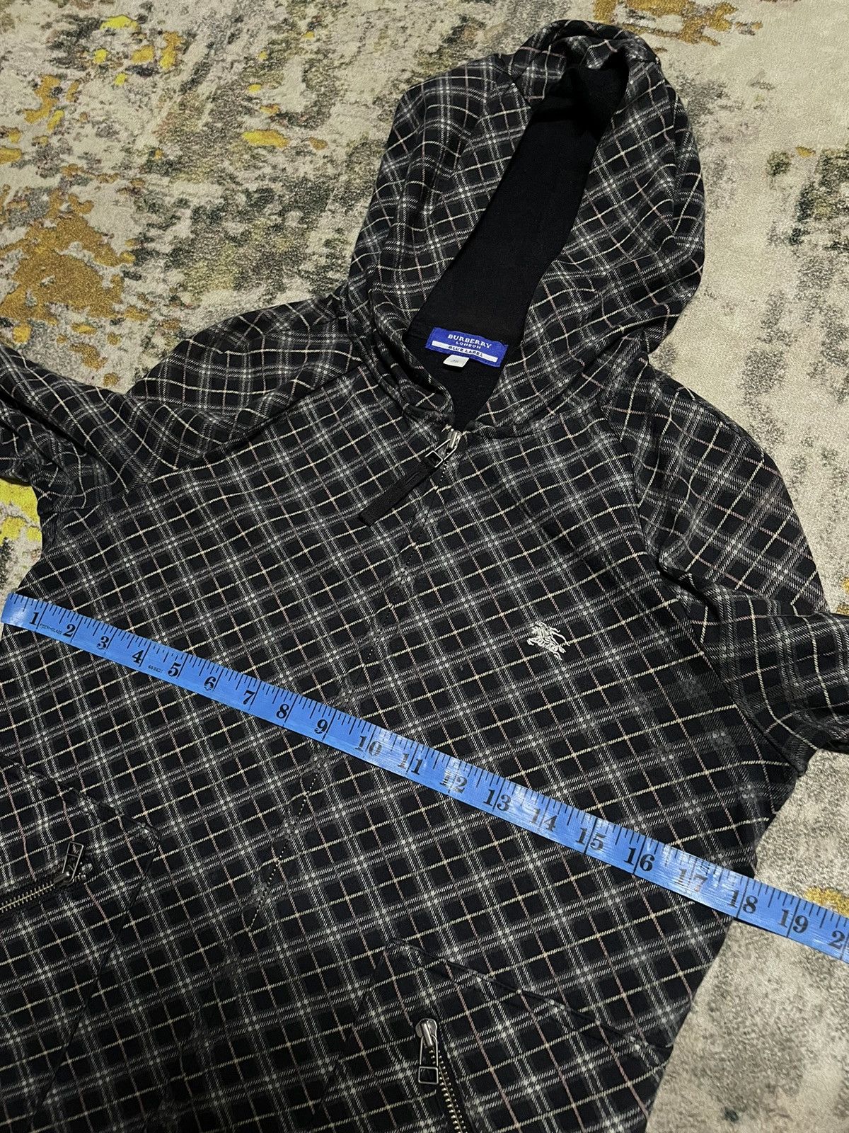 Burberry × Designer × Vintage 💥BURBERRYS Checkered Side Logo Zipper Hoodie Size M / US 6-8 / IT 42-44 - 7 Thumbnail