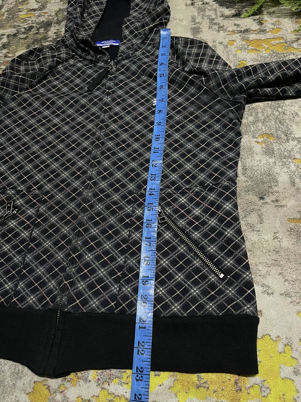 Burberry × Designer × Vintage 💥BURBERRYS Checkered Side Logo Zipper Hoodie Size M / US 6-8 / IT 42-44 - 8 Thumbnail