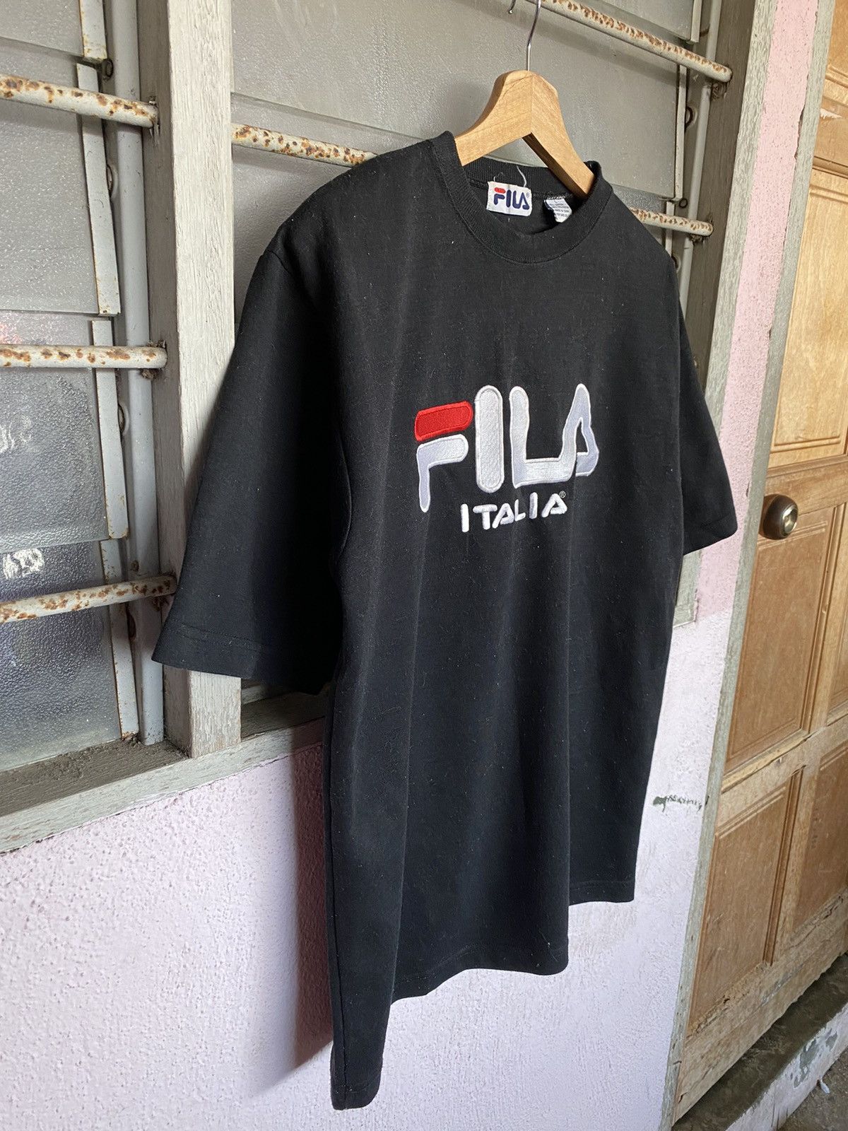 Fila × Vintage ⚡️Steals⚡️ Fila Embroidery Spellout Big Logo Size US L / EU 52-54 / 3 - 4 Thumbnail