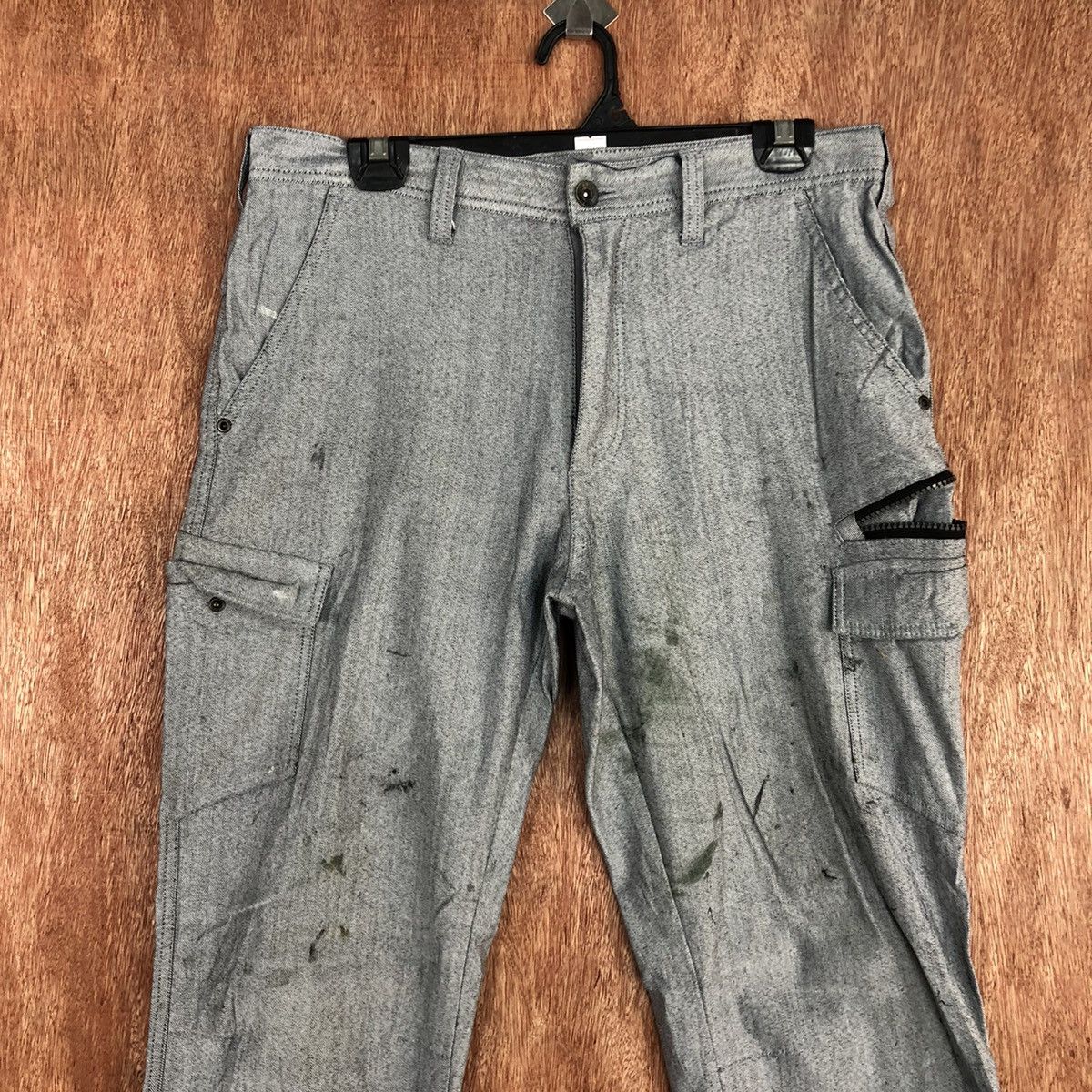 Japanese Brand Azito Grey Multipocket utility Cargo Pants #c940 Size US 32 / EU 48 - 2 Thumbnail