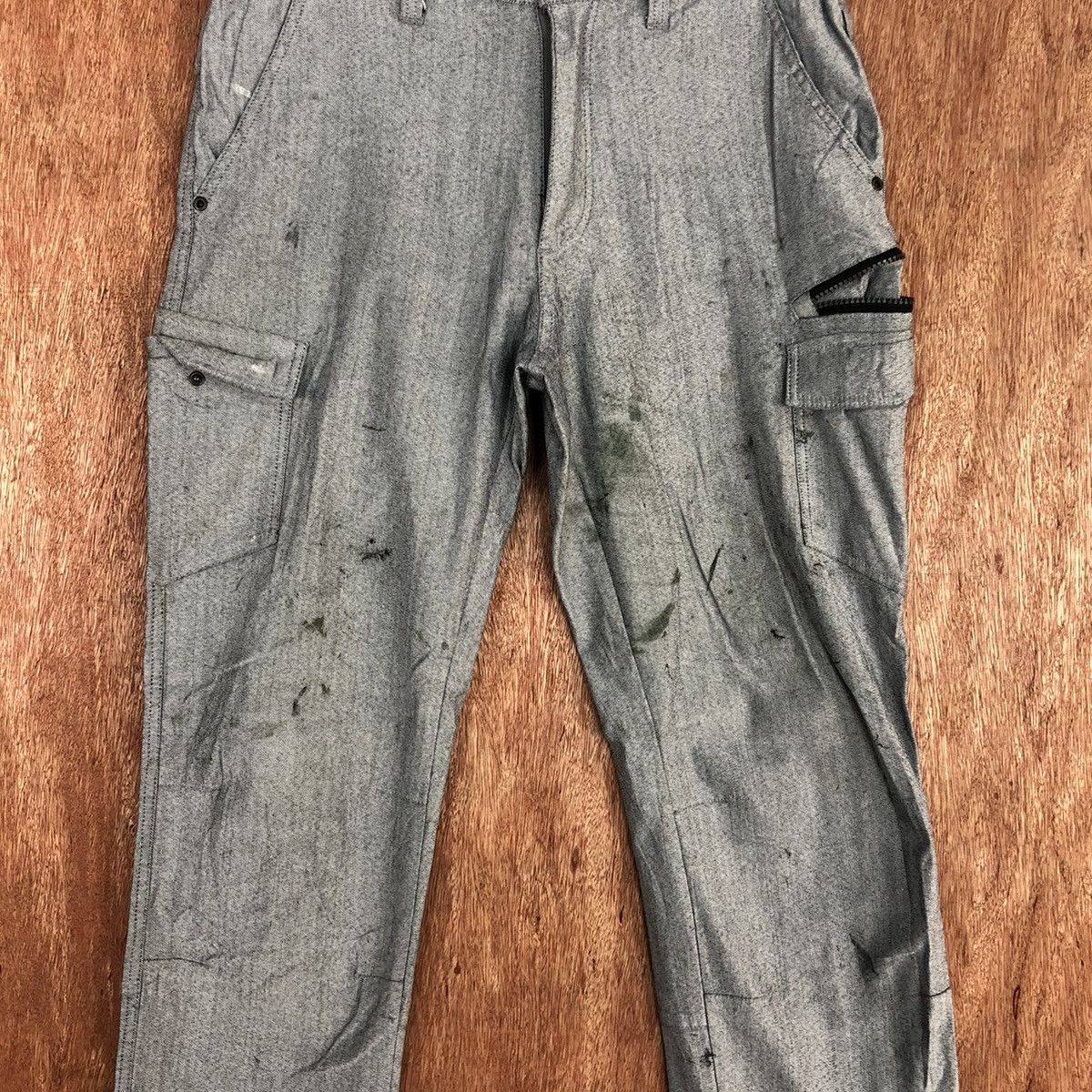 Japanese Brand Azito Grey Multipocket utility Cargo Pants #c940 Size US 32 / EU 48 - 4 Thumbnail