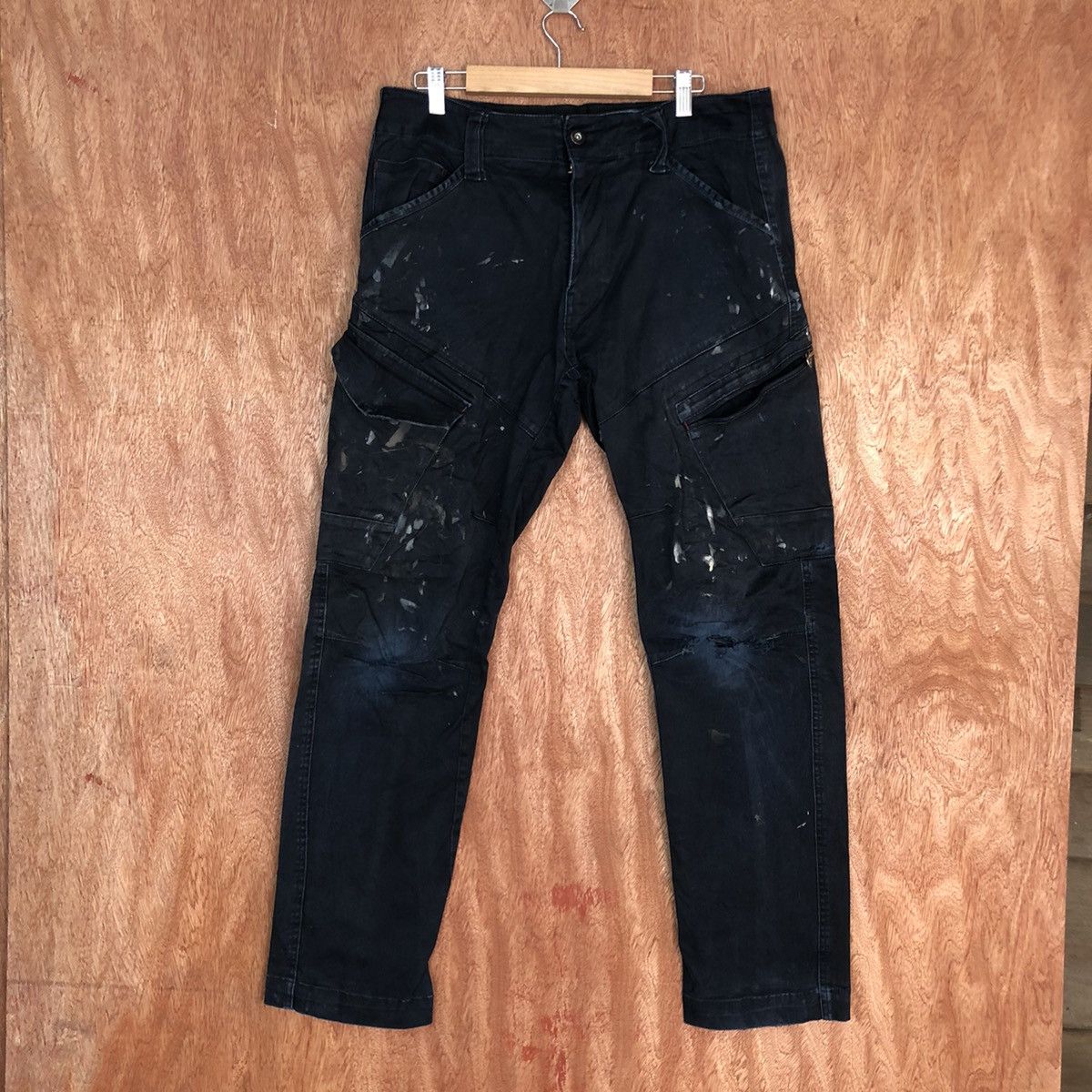 image of Faded Glory Xebec Dark Blue Multipocket Cargo Pants C927, Men's (Size 32)
