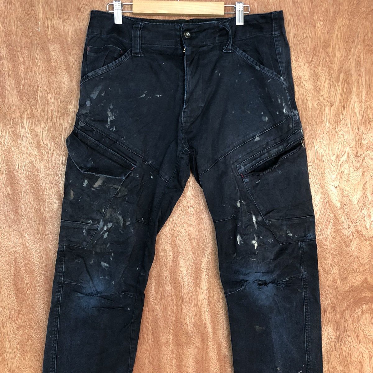 Faded Glory DLL Xebec Dark Blue Multipocket Cargo Pants #c927 Size US 32 / EU 48 - 4 Thumbnail