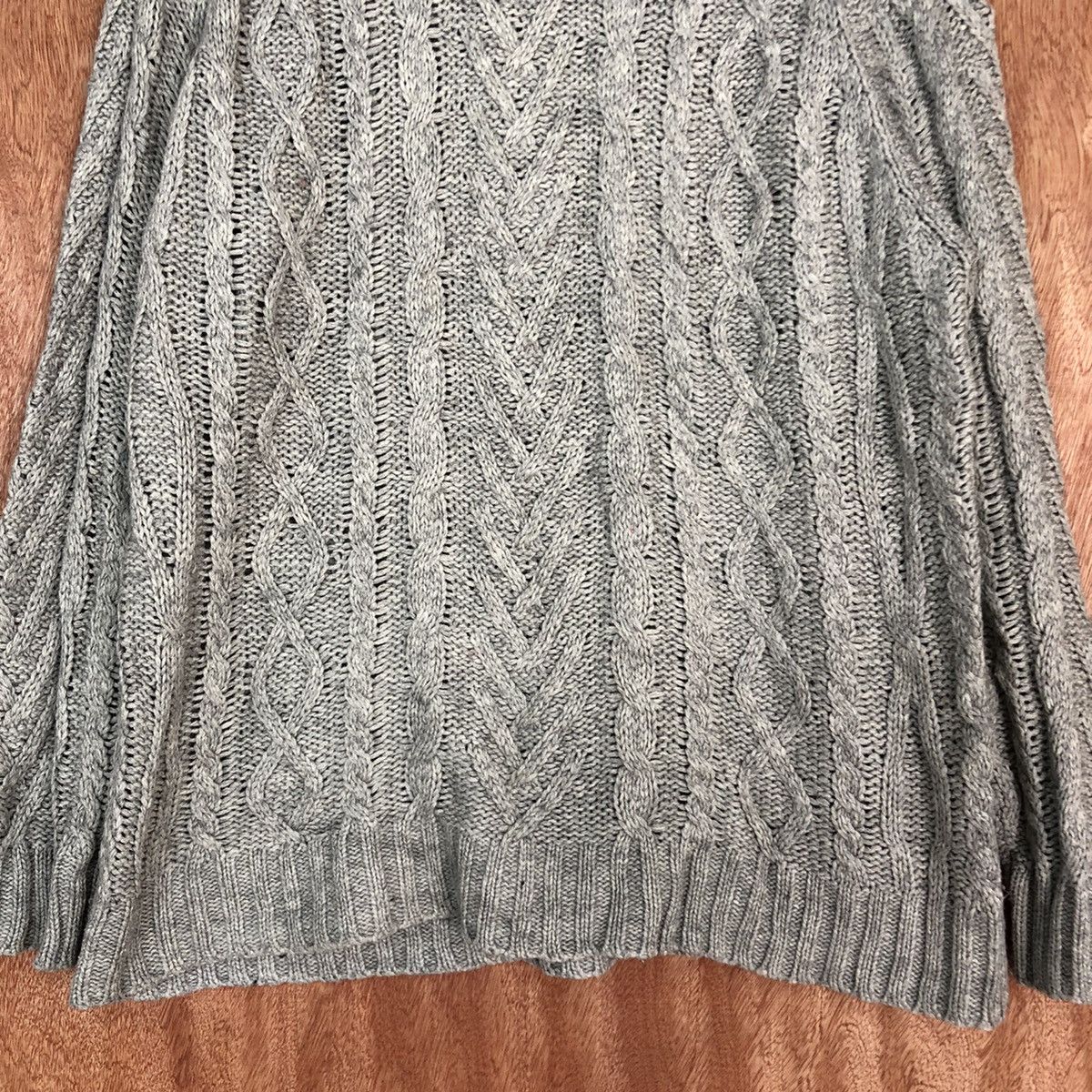 Homespun Knitwear DL Back Number faded Grey cable Knitwear #1617 Size US L / EU 52-54 / 3 - 8 Thumbnail
