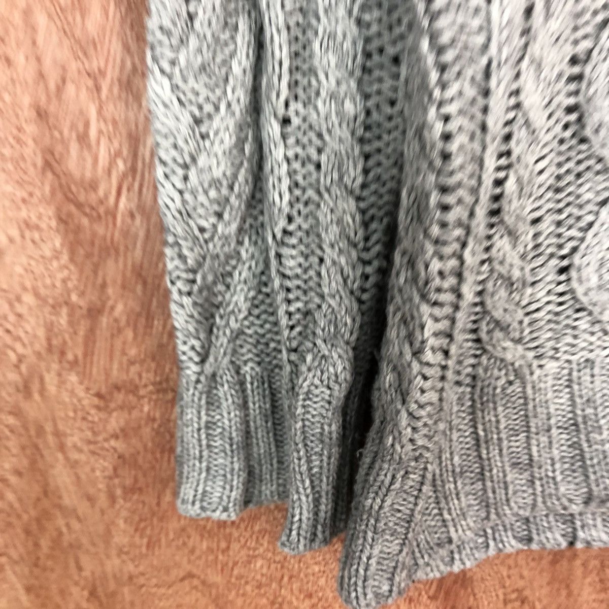 Homespun Knitwear DL Back Number faded Grey cable Knitwear #1617 Size US L / EU 52-54 / 3 - 6 Thumbnail